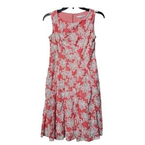 Studio One Midi Embroidered Floral Sundress with Scoop Neck Sz 16